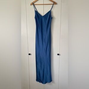 Aubrey 3+1 Maxi Blue Slip Dress Size small